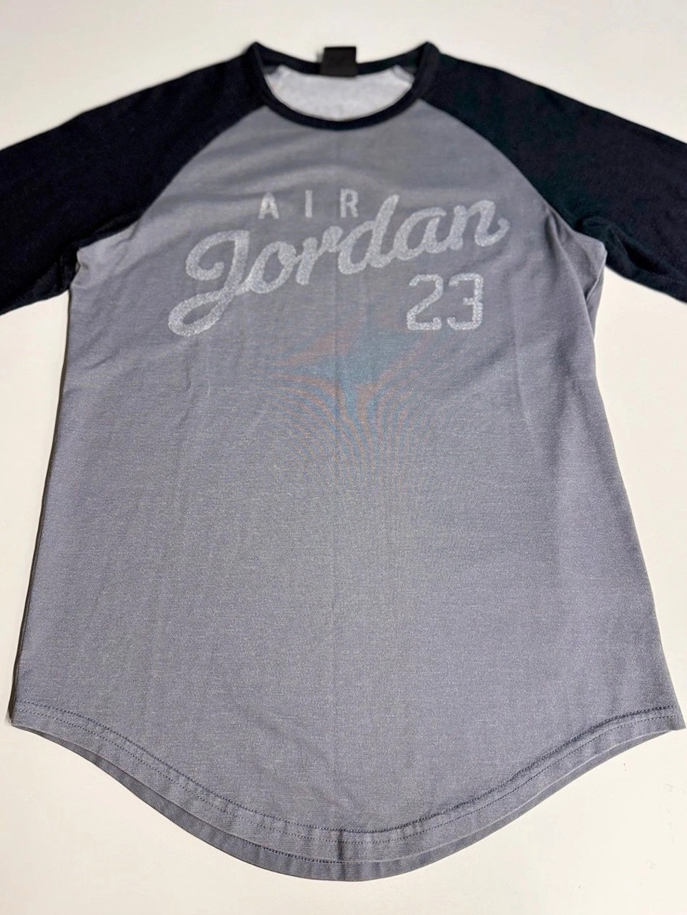 Jordan 23 Raglan Tee Gray Black Size Small